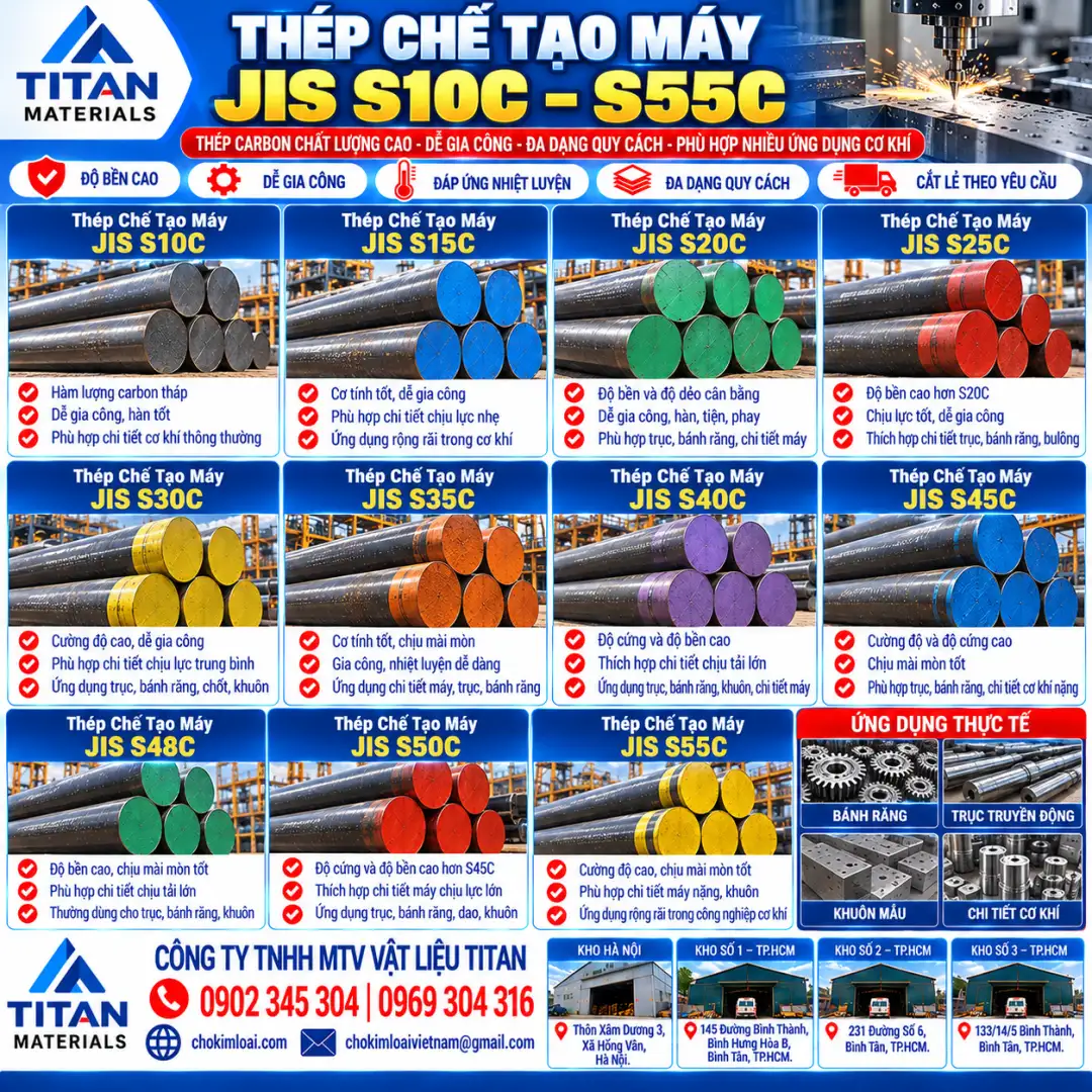 Thép chế tạo máy  JIS S43C