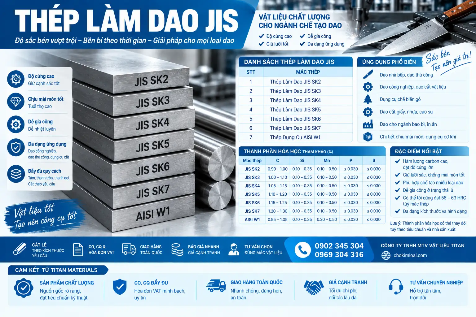 THÉP LÀM DAO JIS SK5
